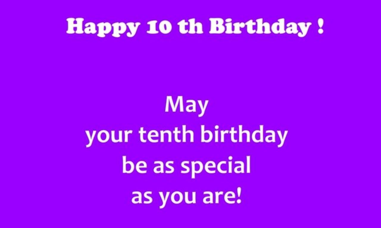 10th birthday message