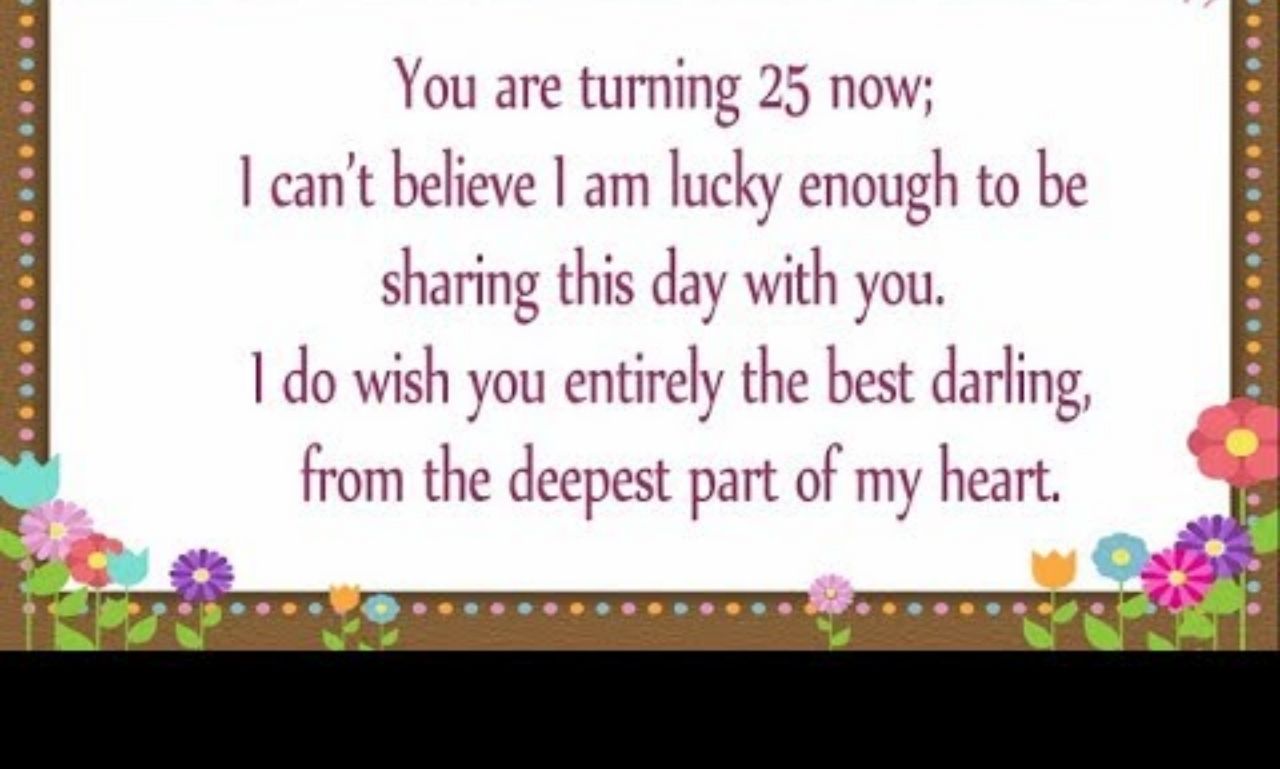25th Birthday Wishes