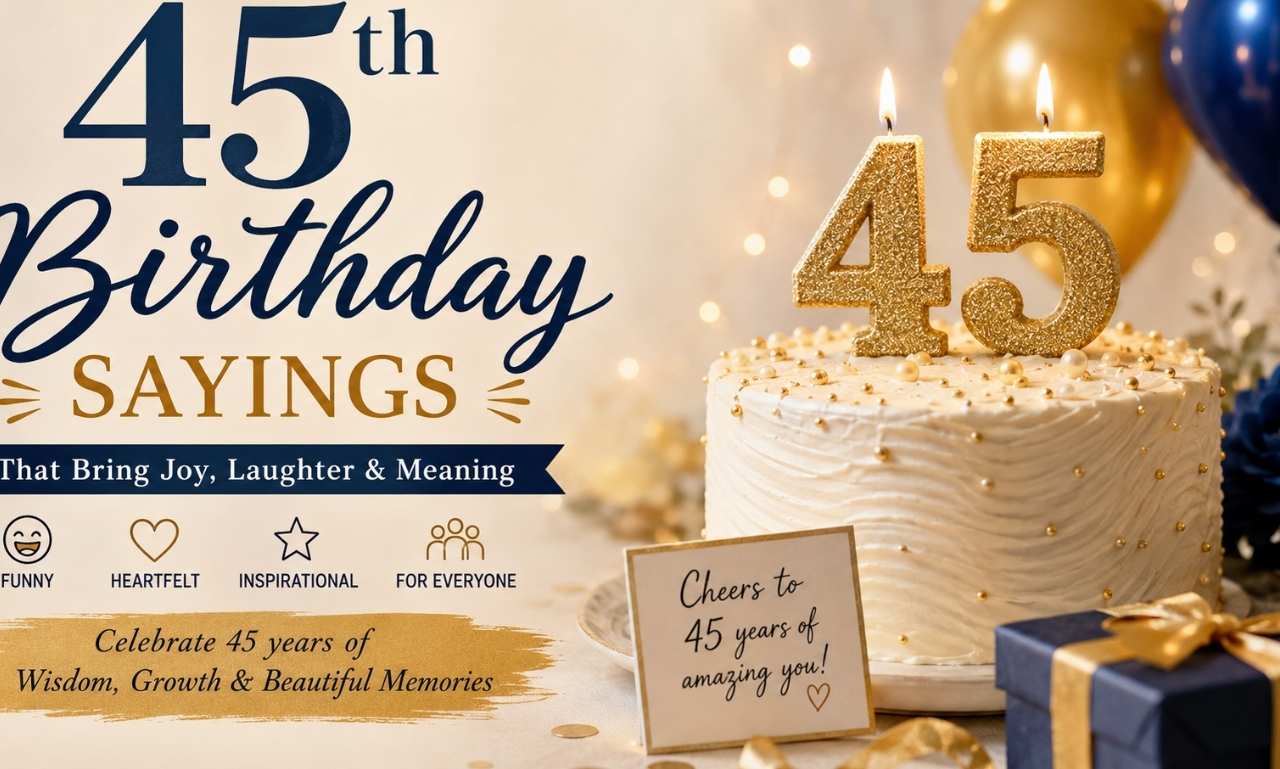 45th Birthday Sayings