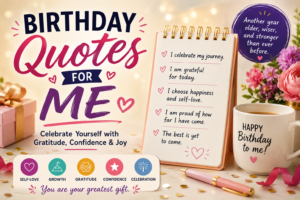 Birthday Quotes for Me: Celebrate Yourself with Gratitude, Confidence & Joy