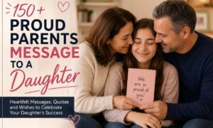 Proud Parents Message to a Daughter
