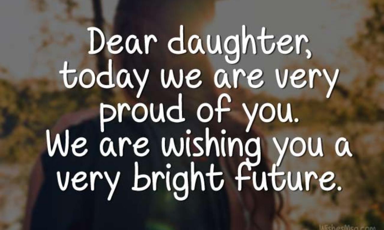 Proud Parents Message to a Daughter