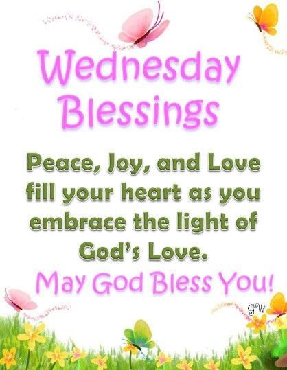 Good Morning Wednesday Blessings and Prayers