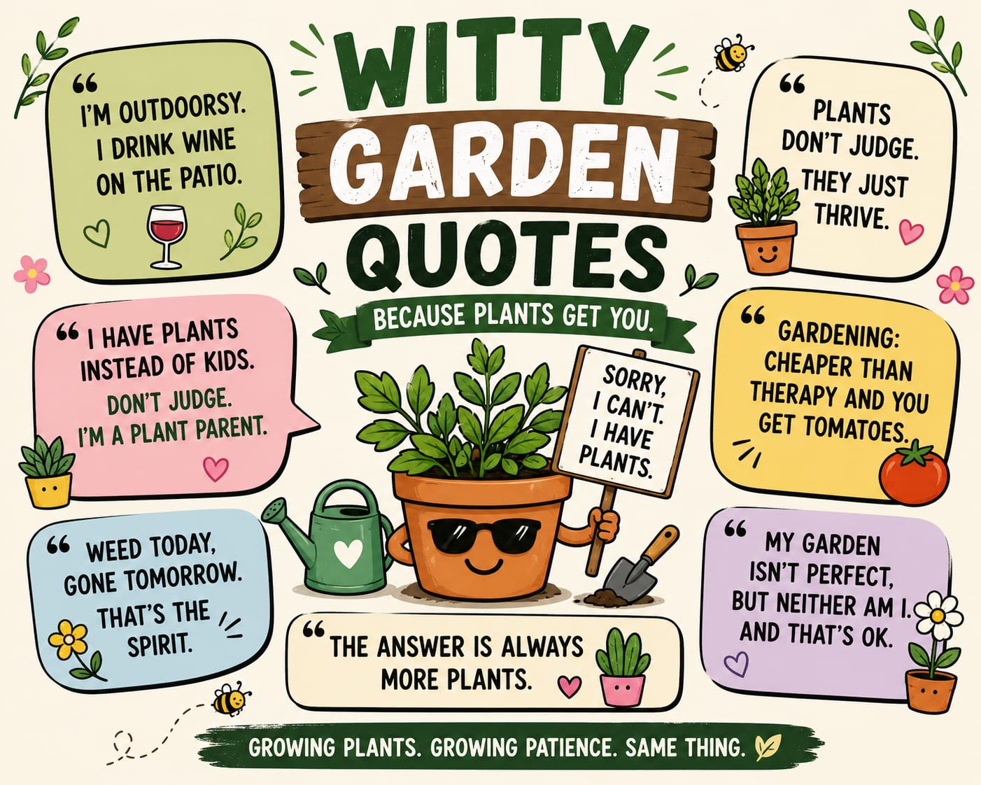 witty garden quotes