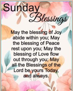 Beautiful Sunday blessings quotes and pictures for a peaceful and blessed Sunday