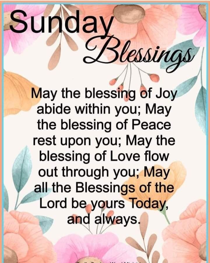 Beautiful Sunday blessings quotes and pictures for a peaceful and blessed Sunday