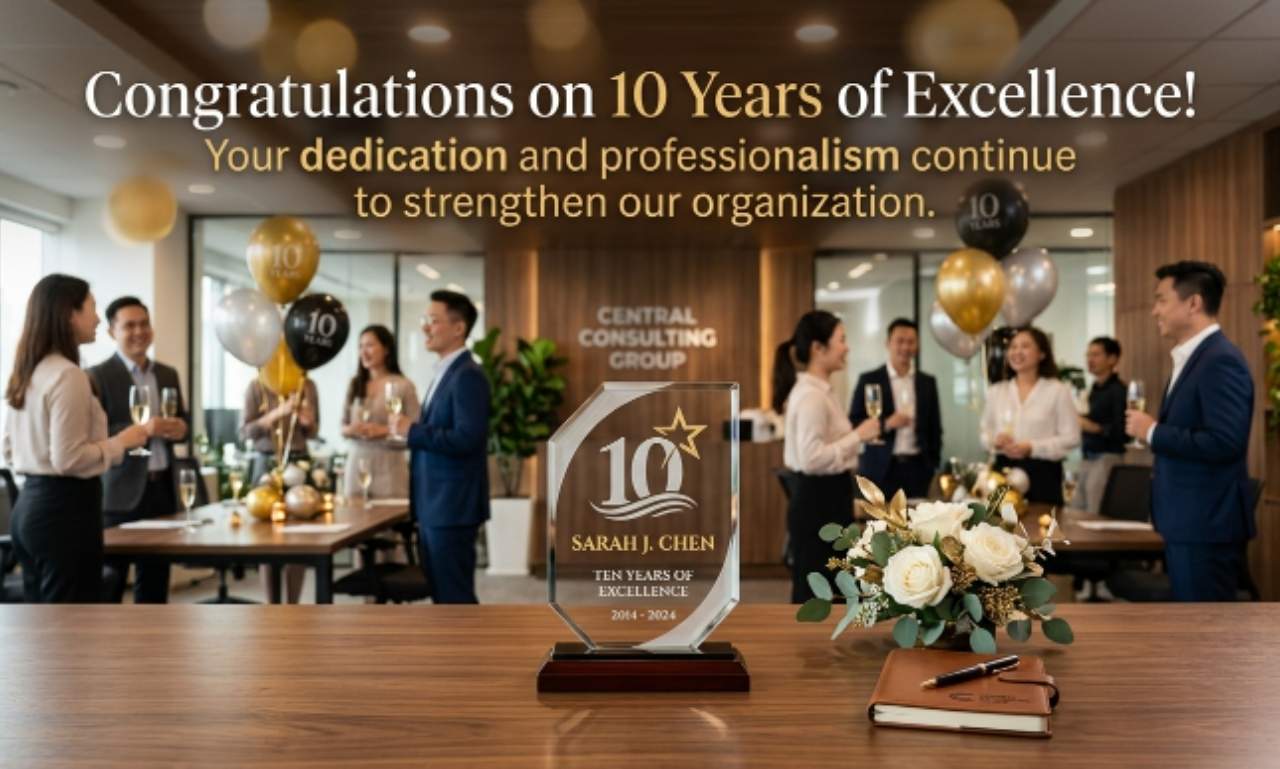 10 Year Work Anniversary Messages