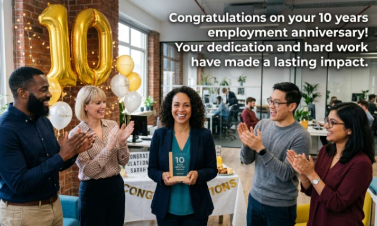 10 years employment anniversary