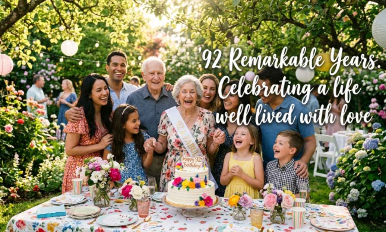 92nd Birthday Wishes