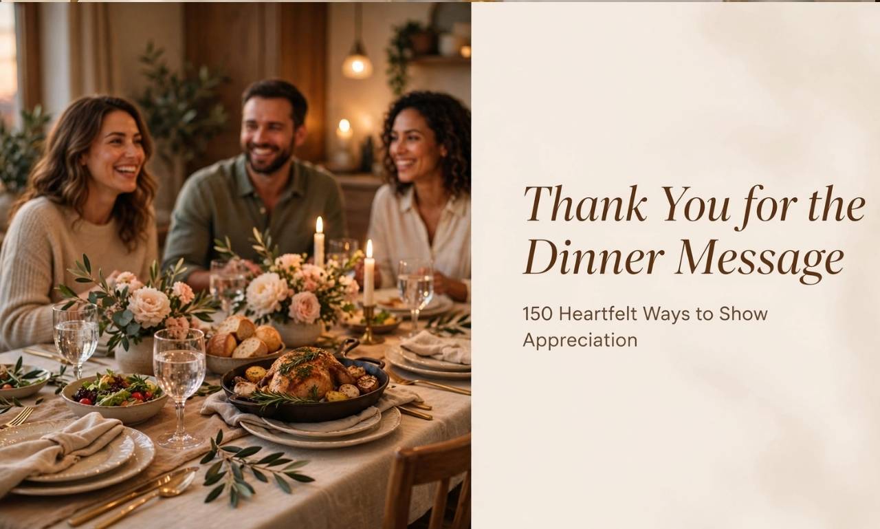 thank you for the dinner message