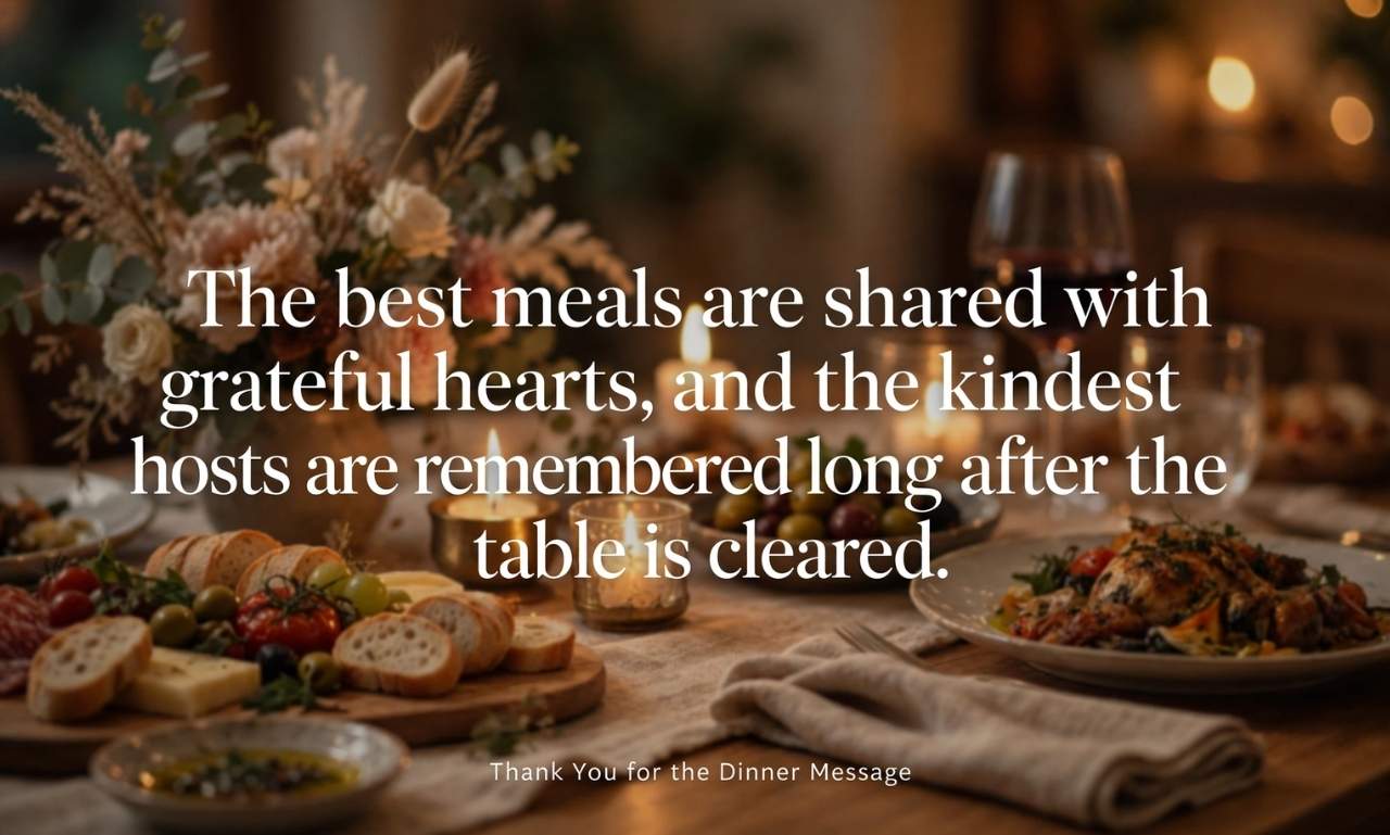 thank you for the dinner message