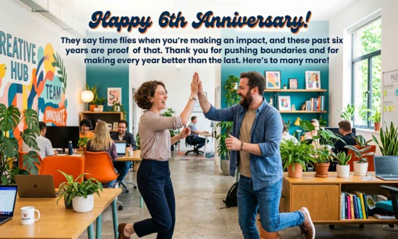 6th Year Work Anniversary Wishes