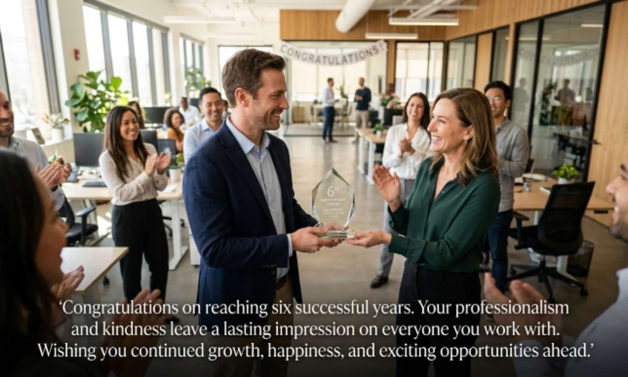 6th Year Work Anniversary Wishes
