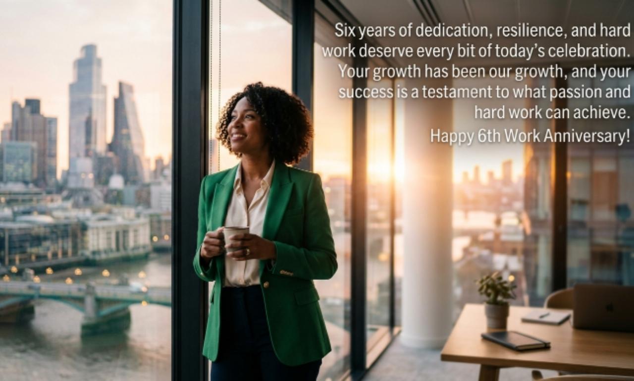 6th Year Work Anniversary Wishes
