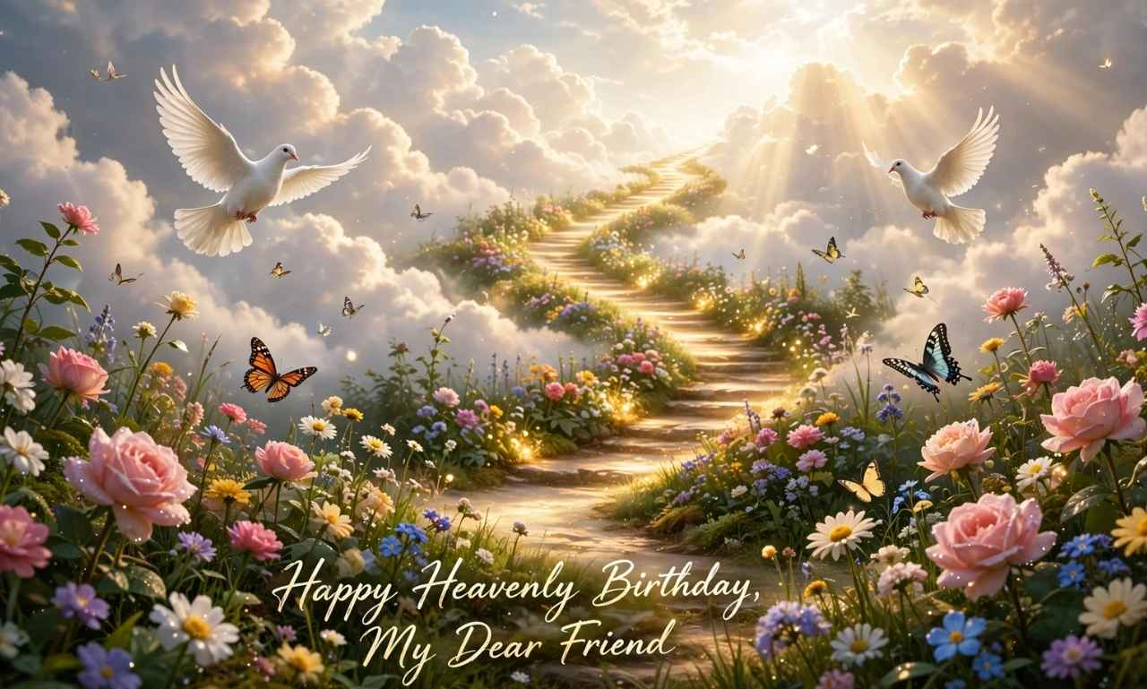 message to a friend in heaven