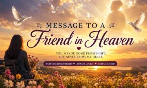 message to a friend in heaven