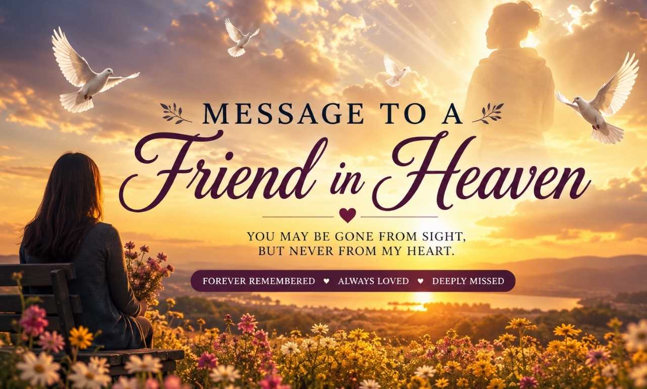 message to a friend in heaven