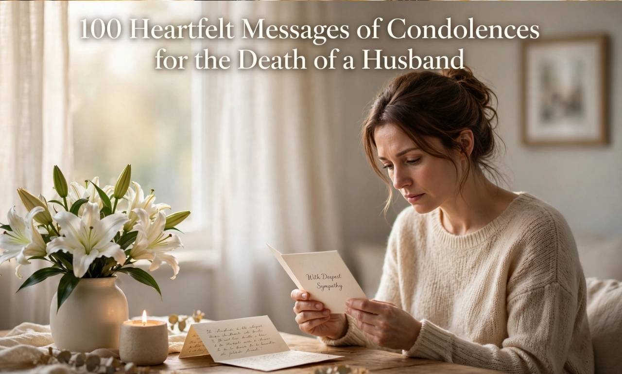 messages of condolences for the death of a husband