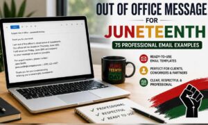 out of office message for juneteenth