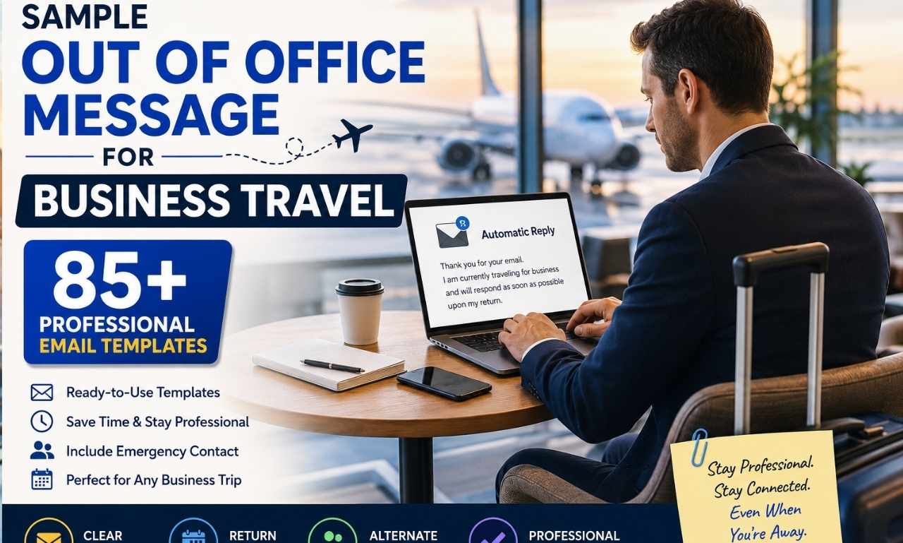 sample out of office message for business travel