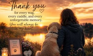 thank you message for my dog who passed away