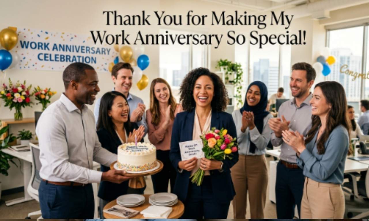 thank you message for work anniversary