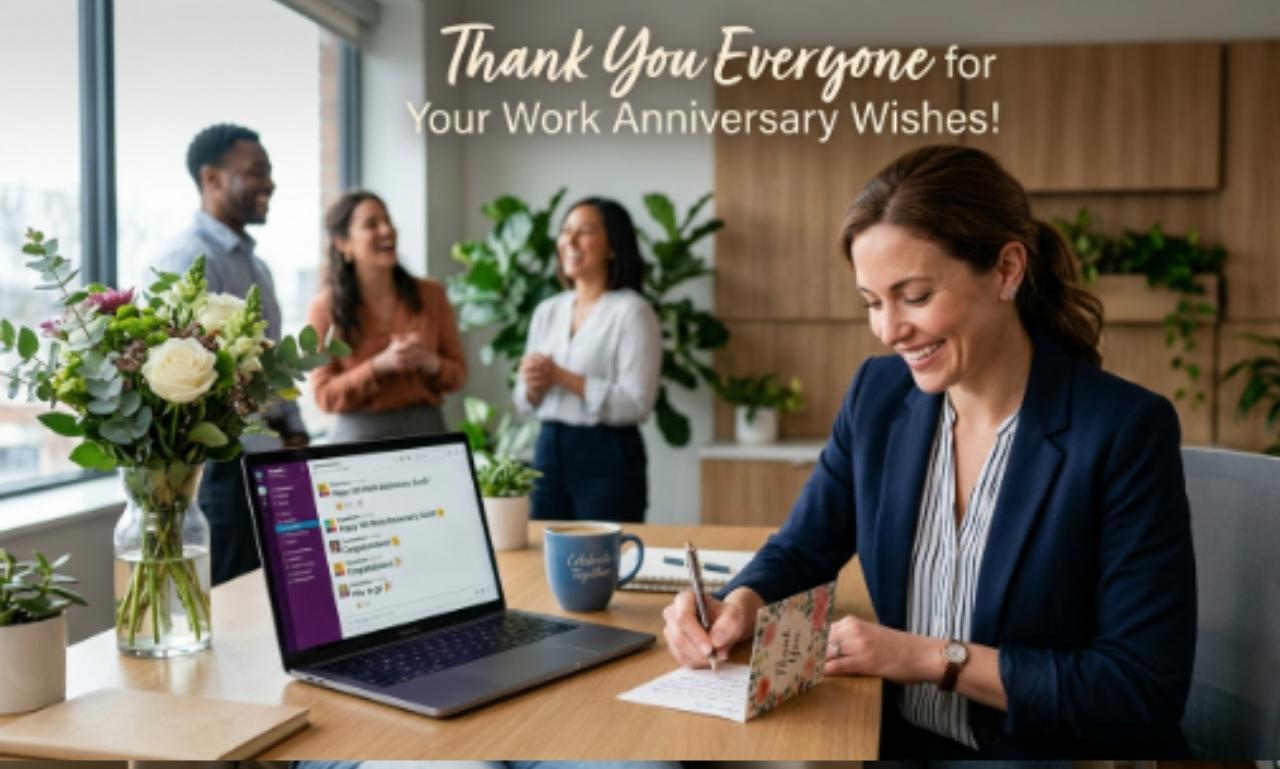 thank you message for work anniversary