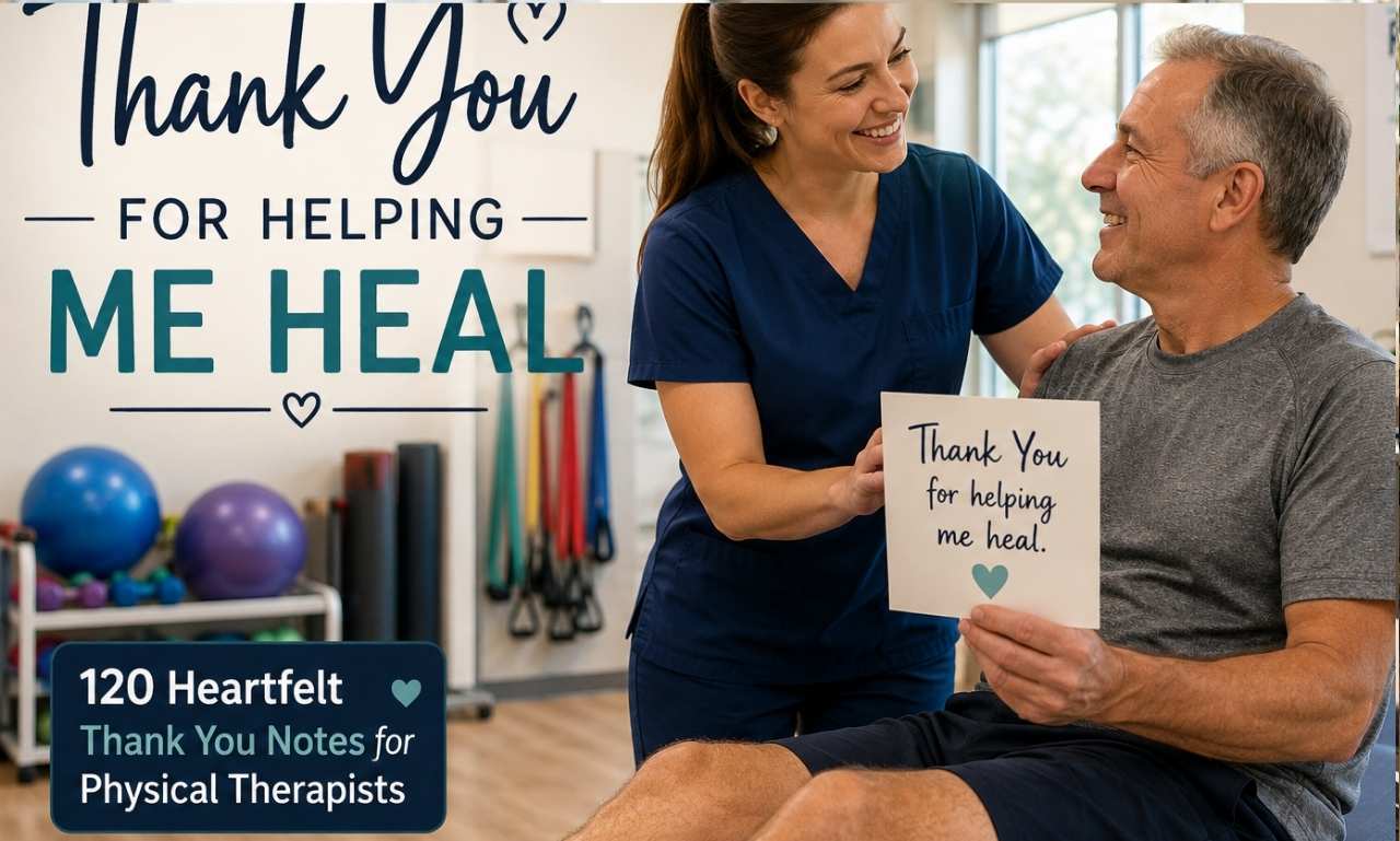 thank you note for physical therapist