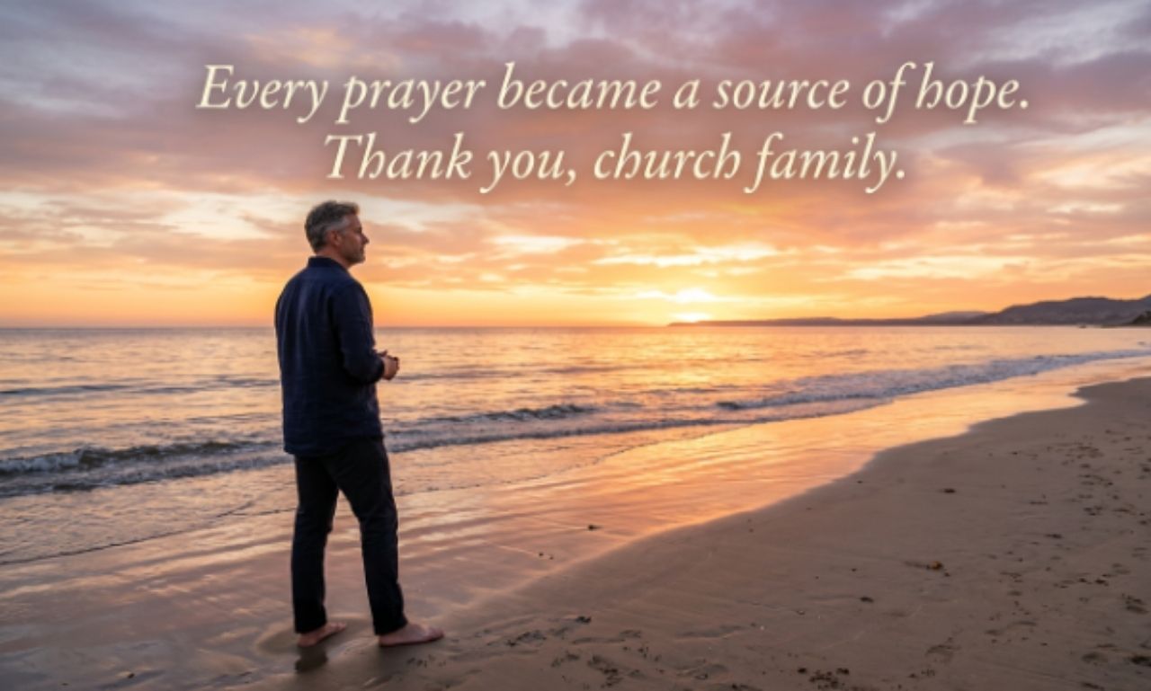 thank you note to church family for prayers