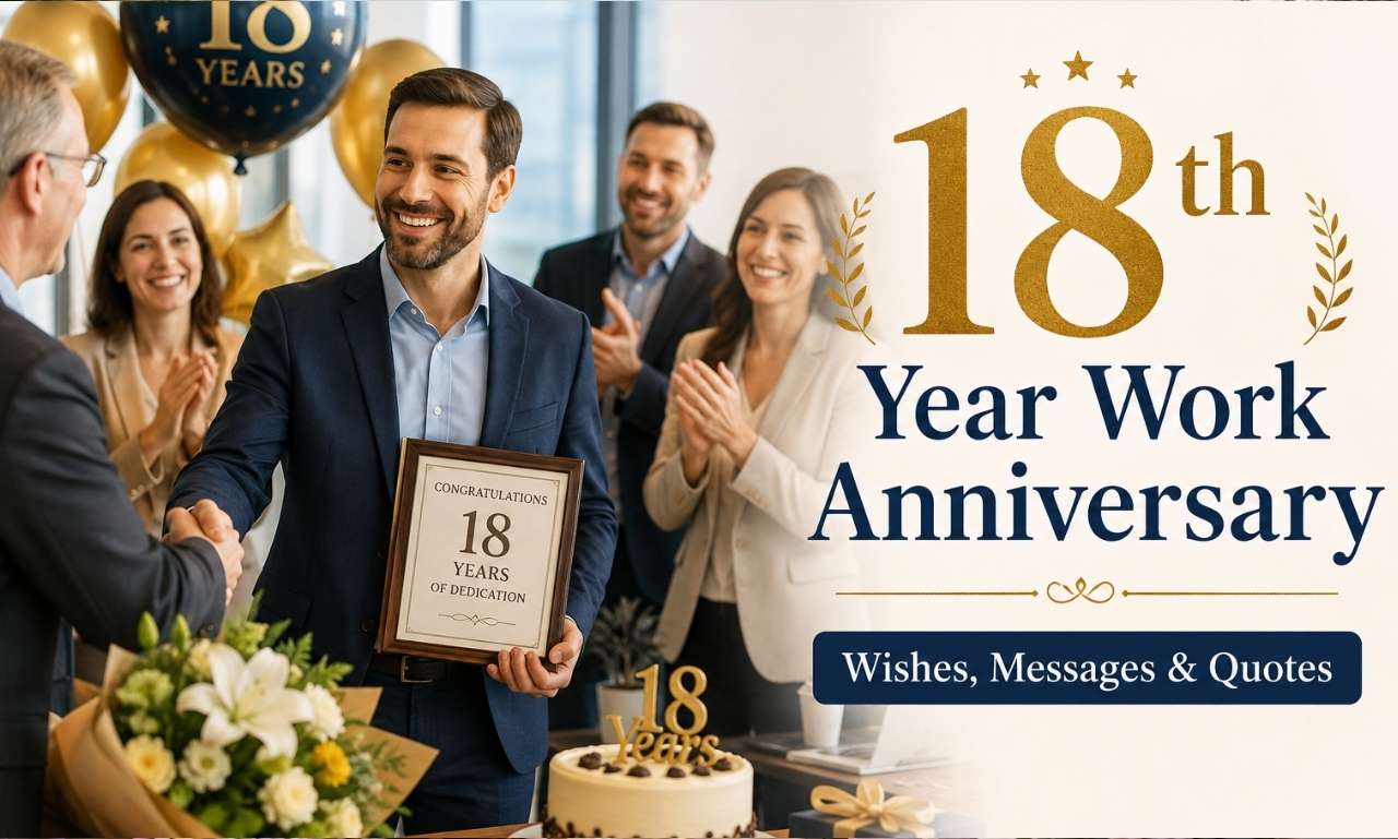 18th year work anniversary