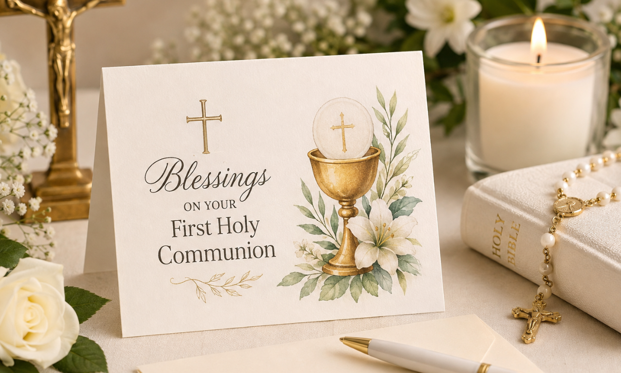 first communion card message