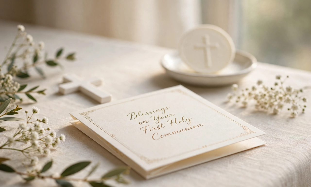 First Communion Card Message: 75 Heartfelt Blessings