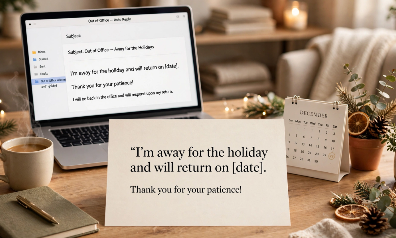 out of office message for holiday