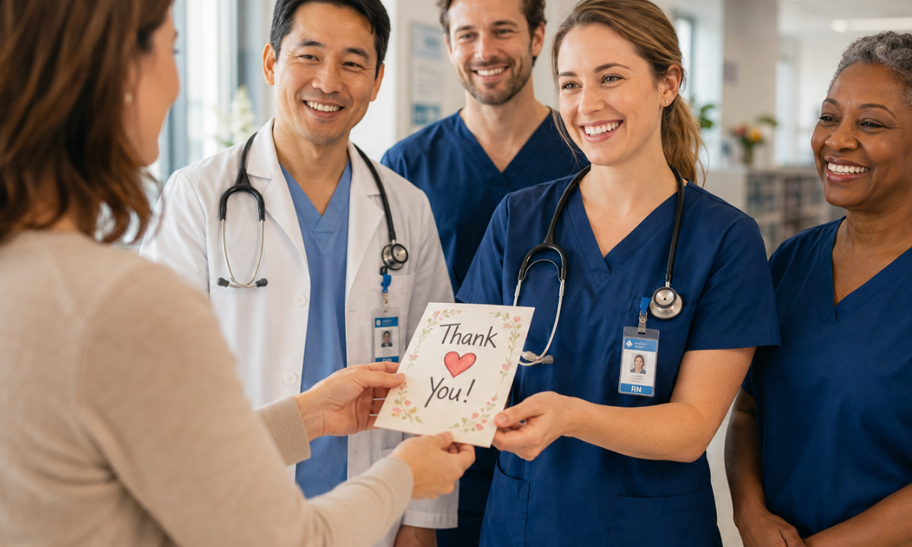 thank you card for hospital staff