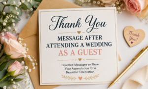 thank you message after attending a wedding as a guest
