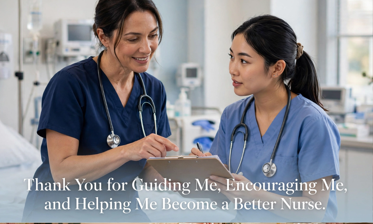thank you message for clinical instructor