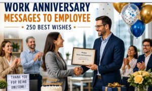 work anniversary messages to employee
