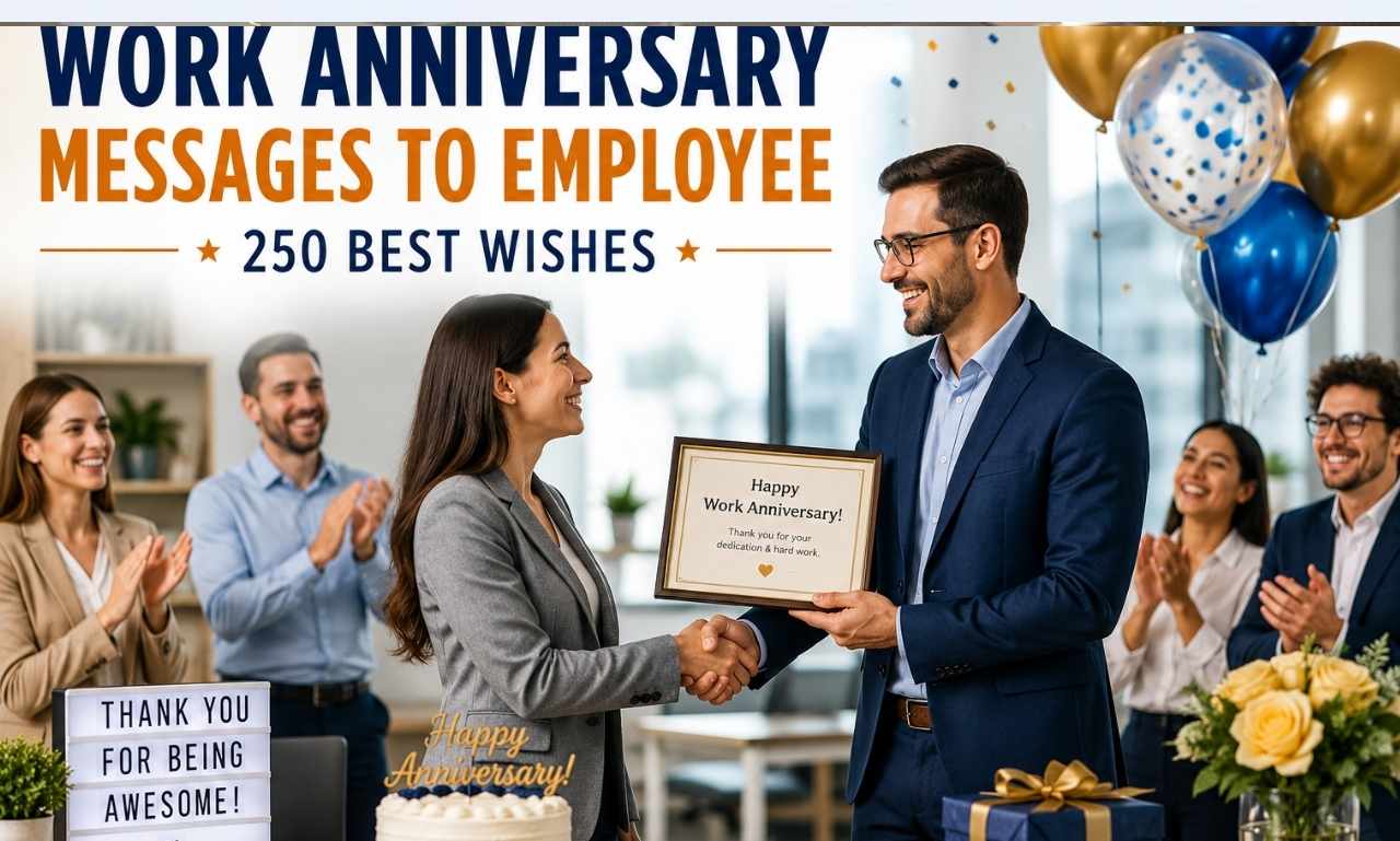 work anniversary messages to employee